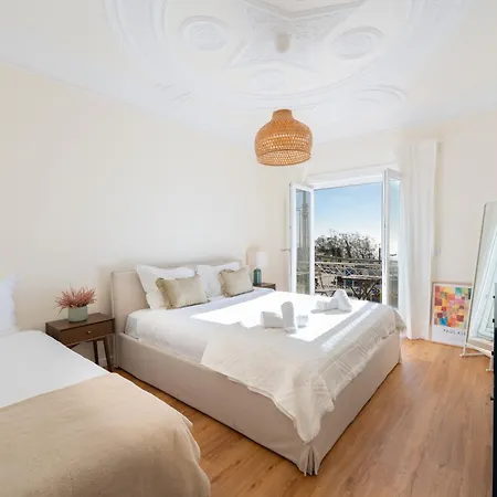 アパート Horizonte Azul - New Renovated With Sea View ナザレ